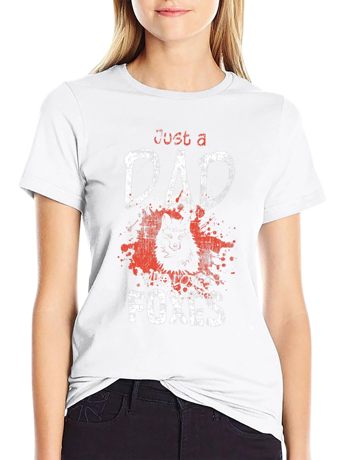 Just a Dad Who Loves Foxes T-Shirt