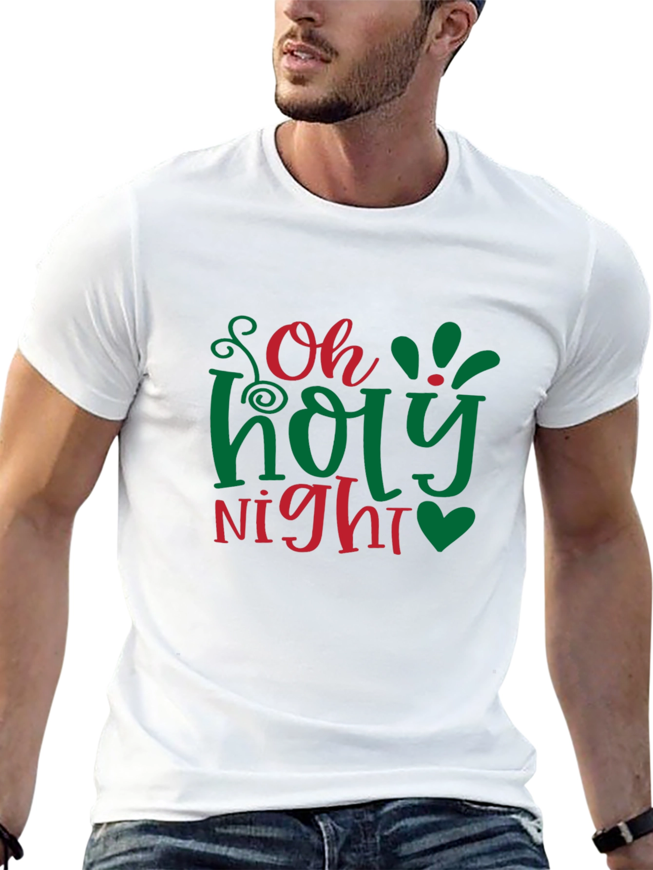 Oh Holy Night Christmas Graphic Tee