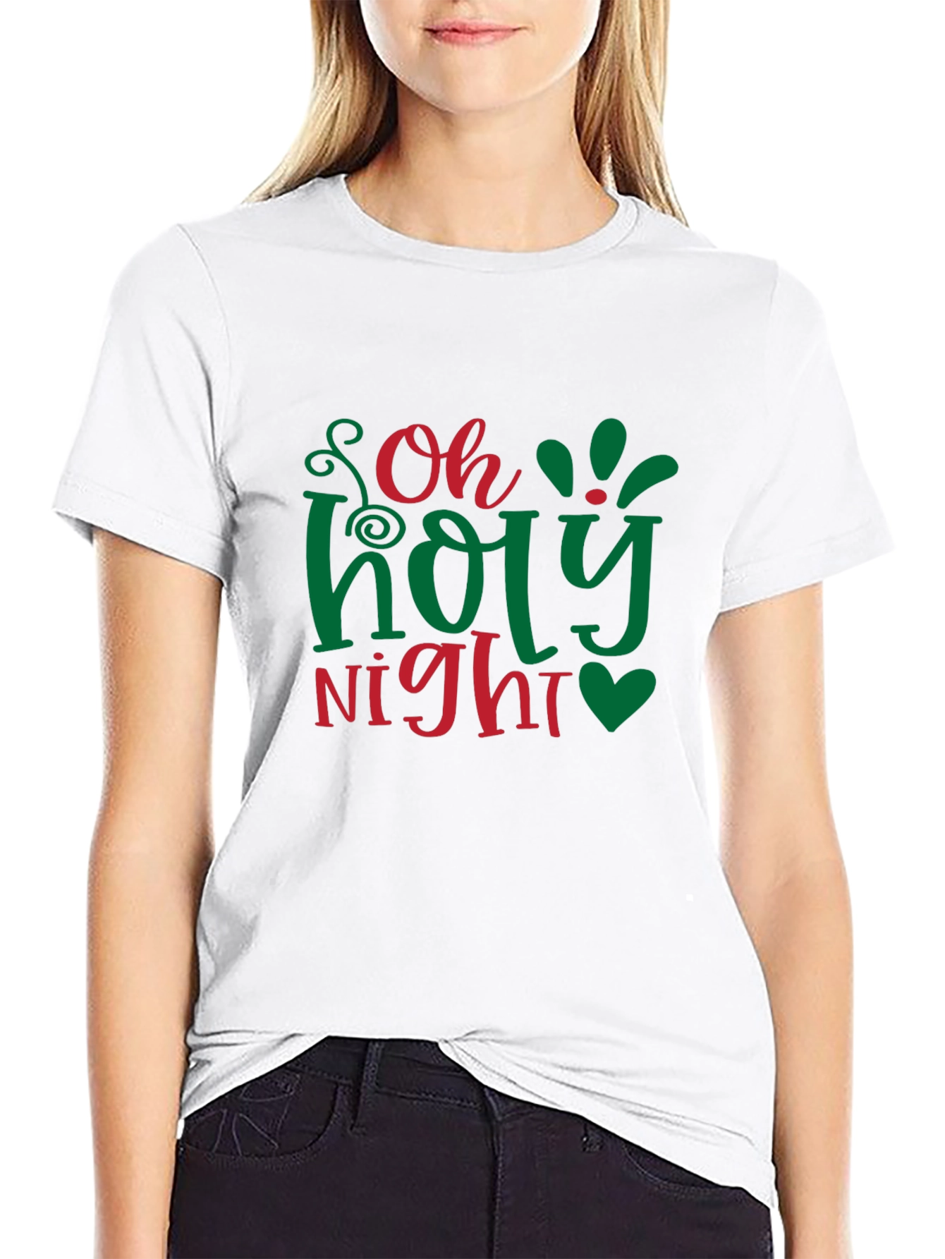 Oh Holy Night Christmas Graphic Tee