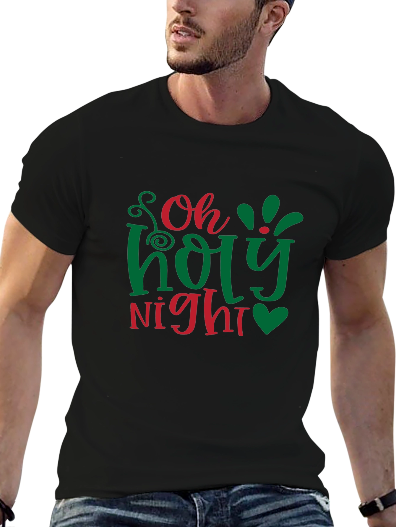Oh Holy Night Christmas Graphic Tee