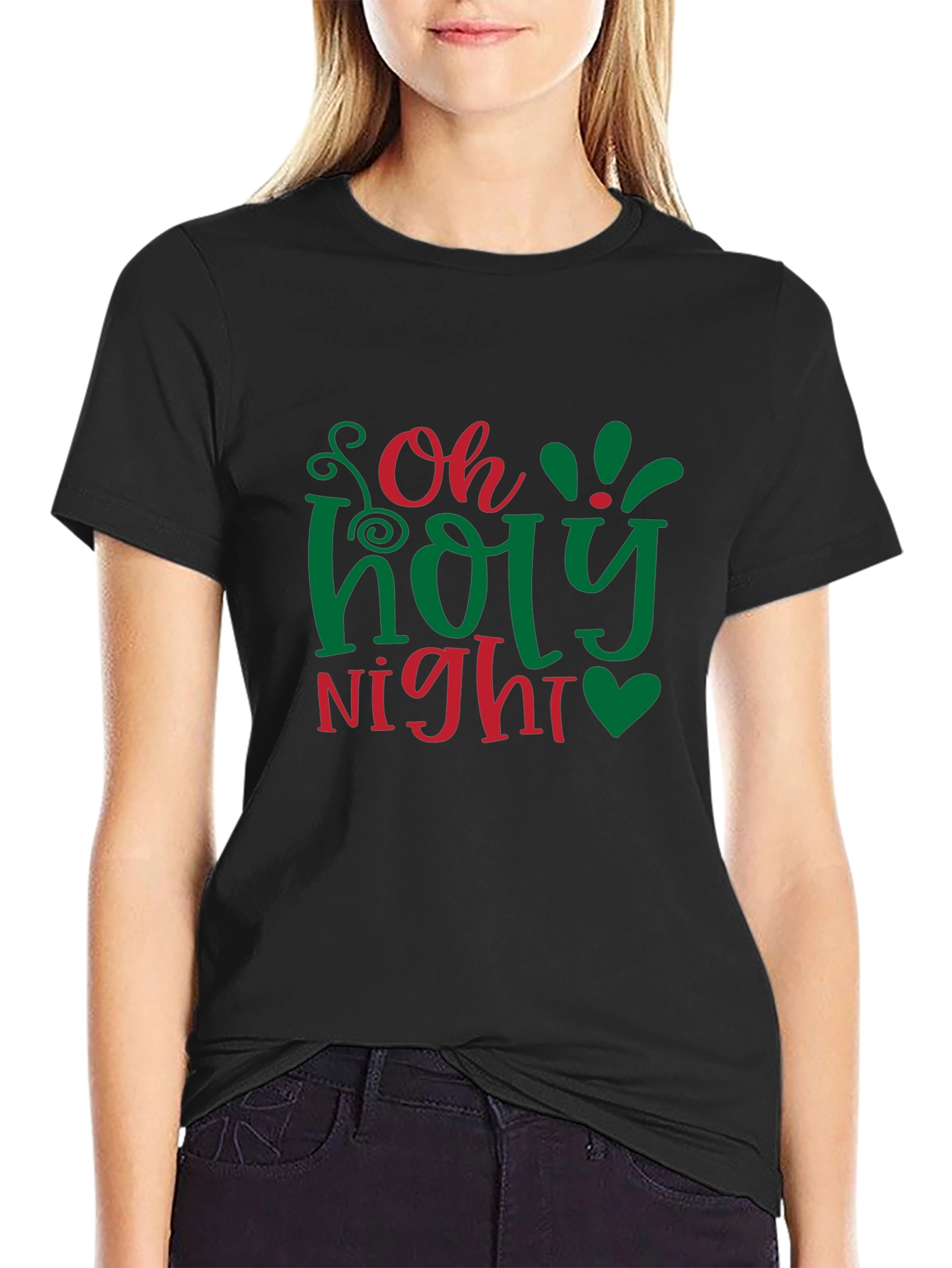 Oh Holy Night Christmas Graphic Tee