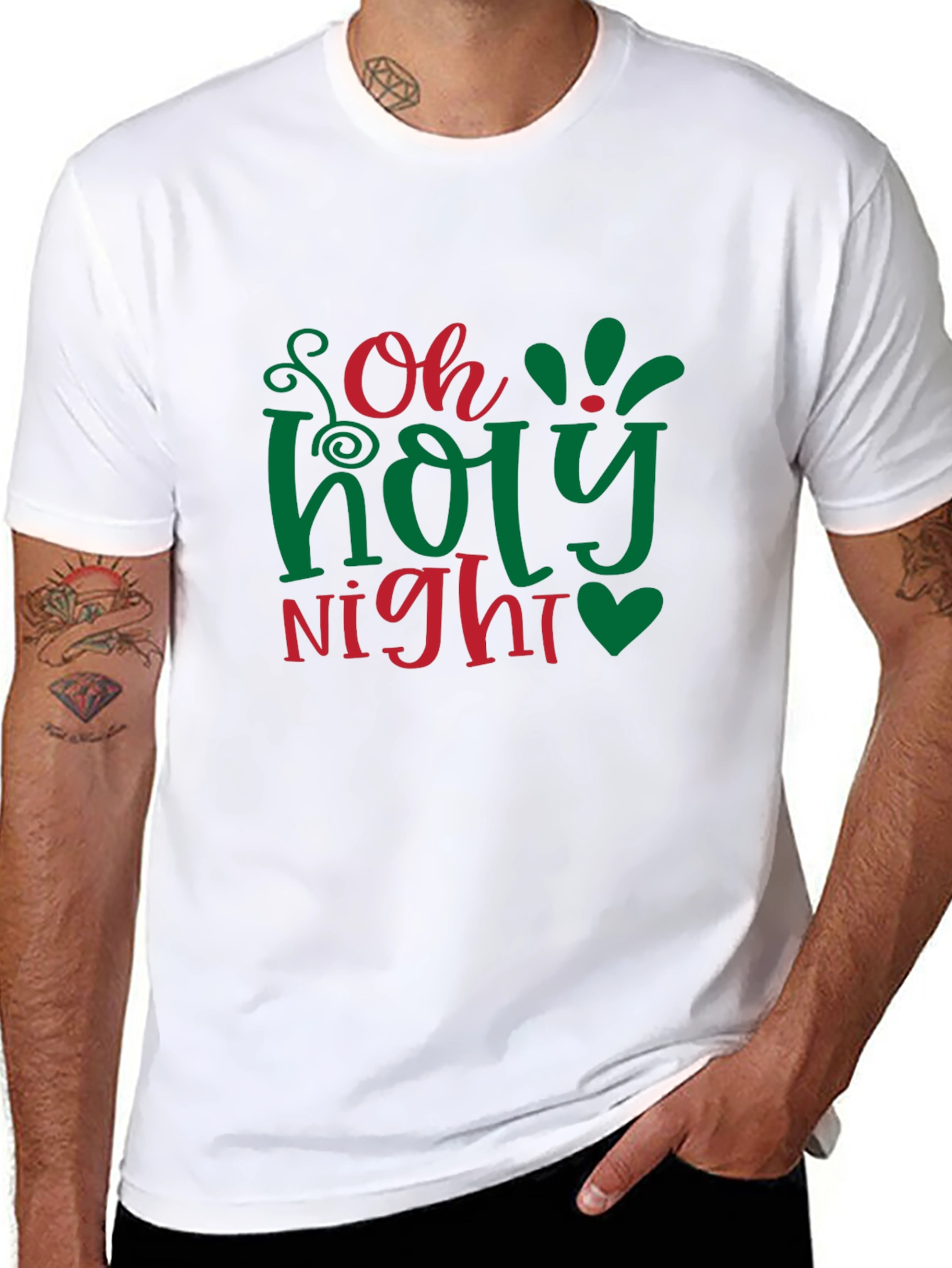 Oh Holy Night Christmas Graphic Tee