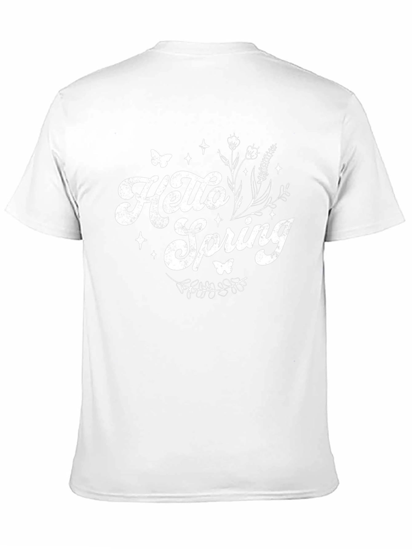 Hello Spring T-Shirt - Black Cotton Blend