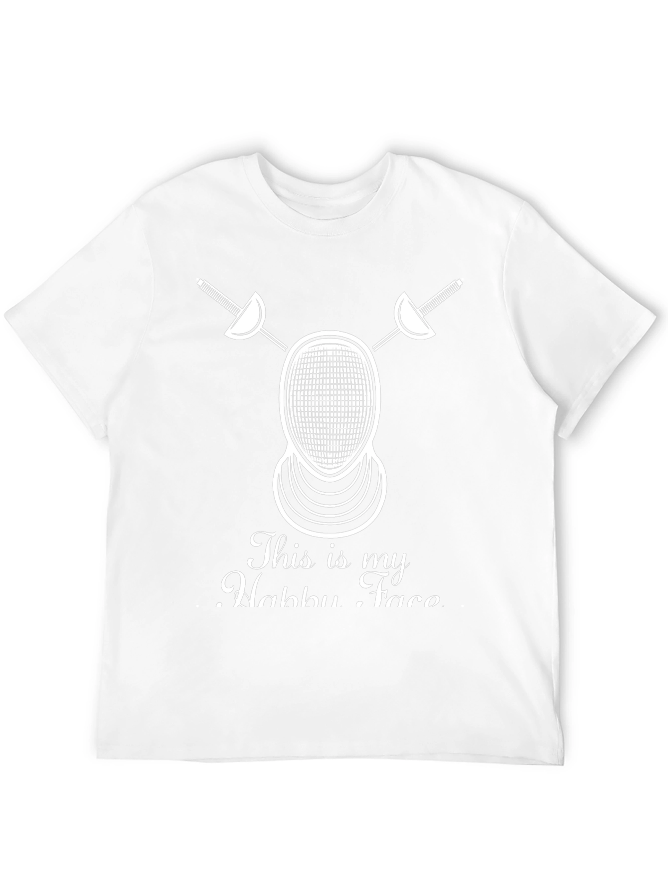 Fencing Hobby Face T-Shirt - Black