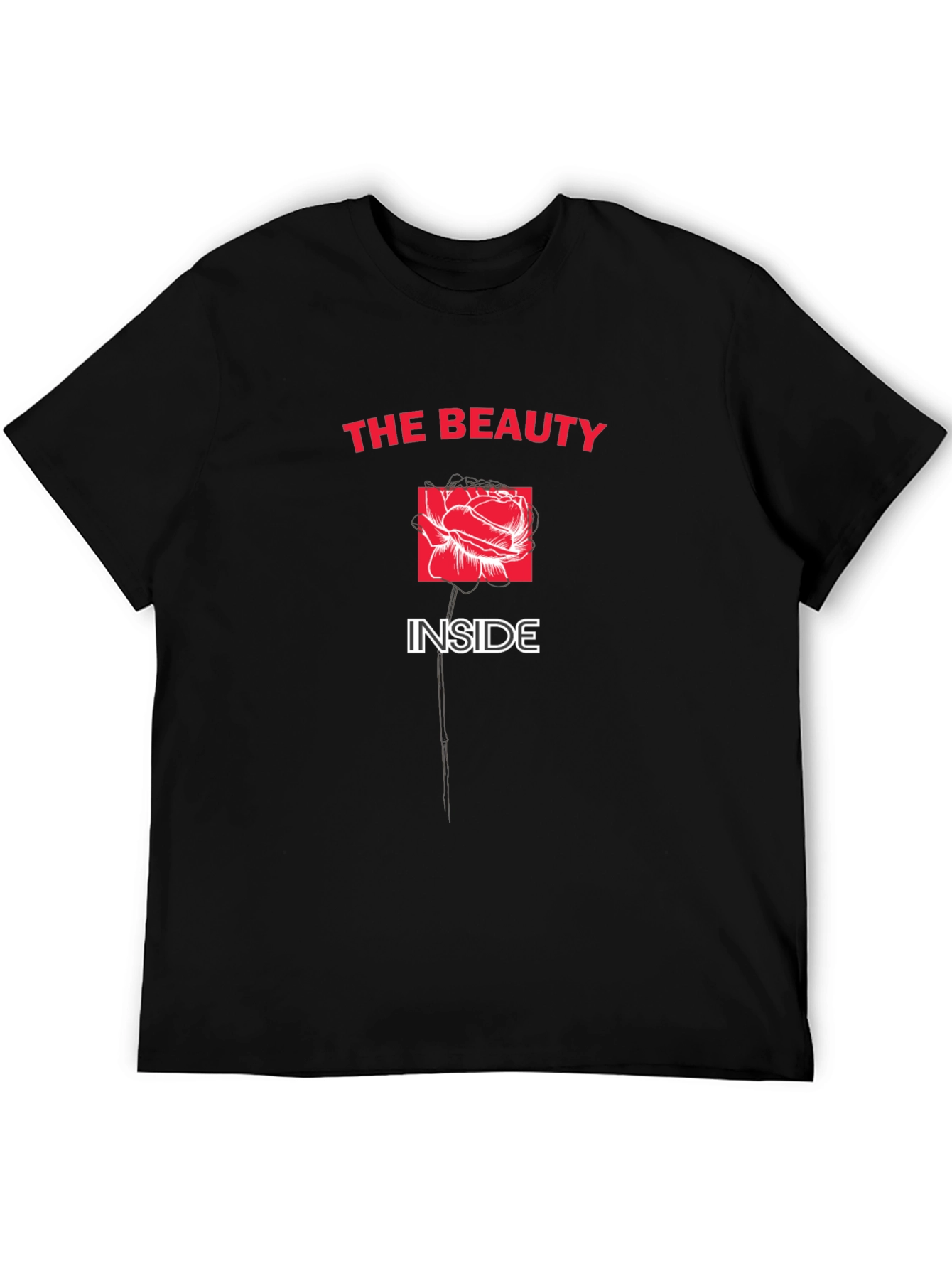 Beauty Inside Black Graphic Tee