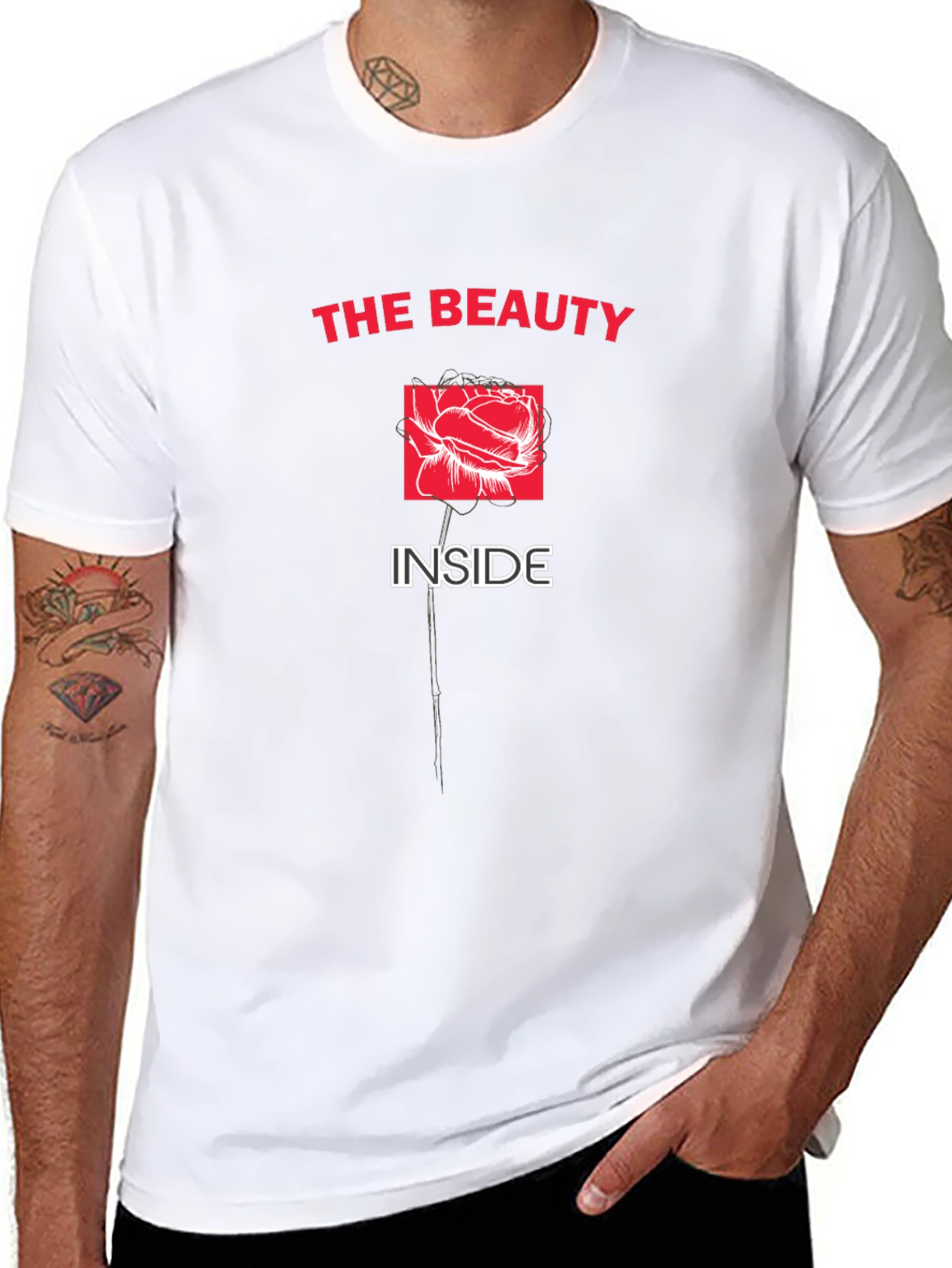 Beauty Inside Black Graphic Tee