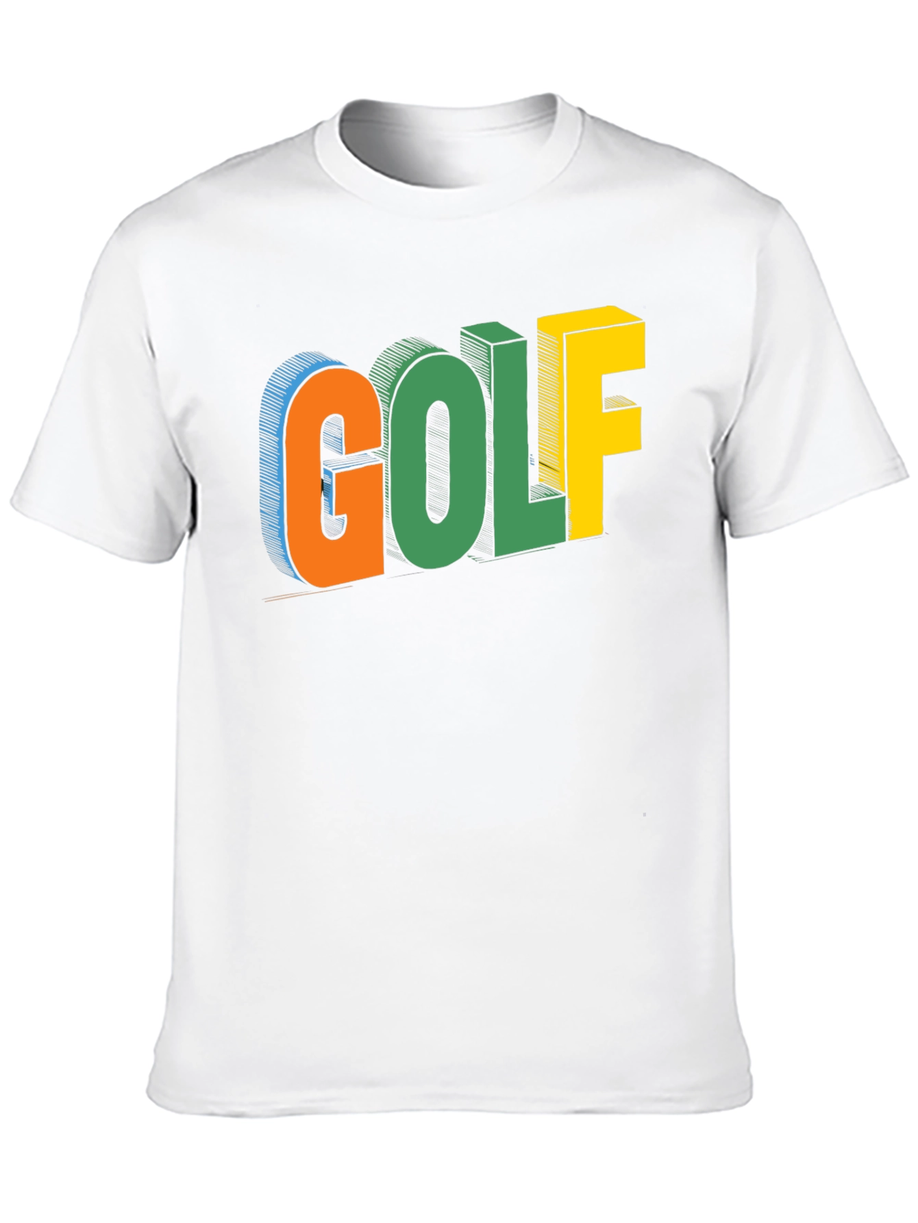 Golf Graphic Print Black T-Shirt