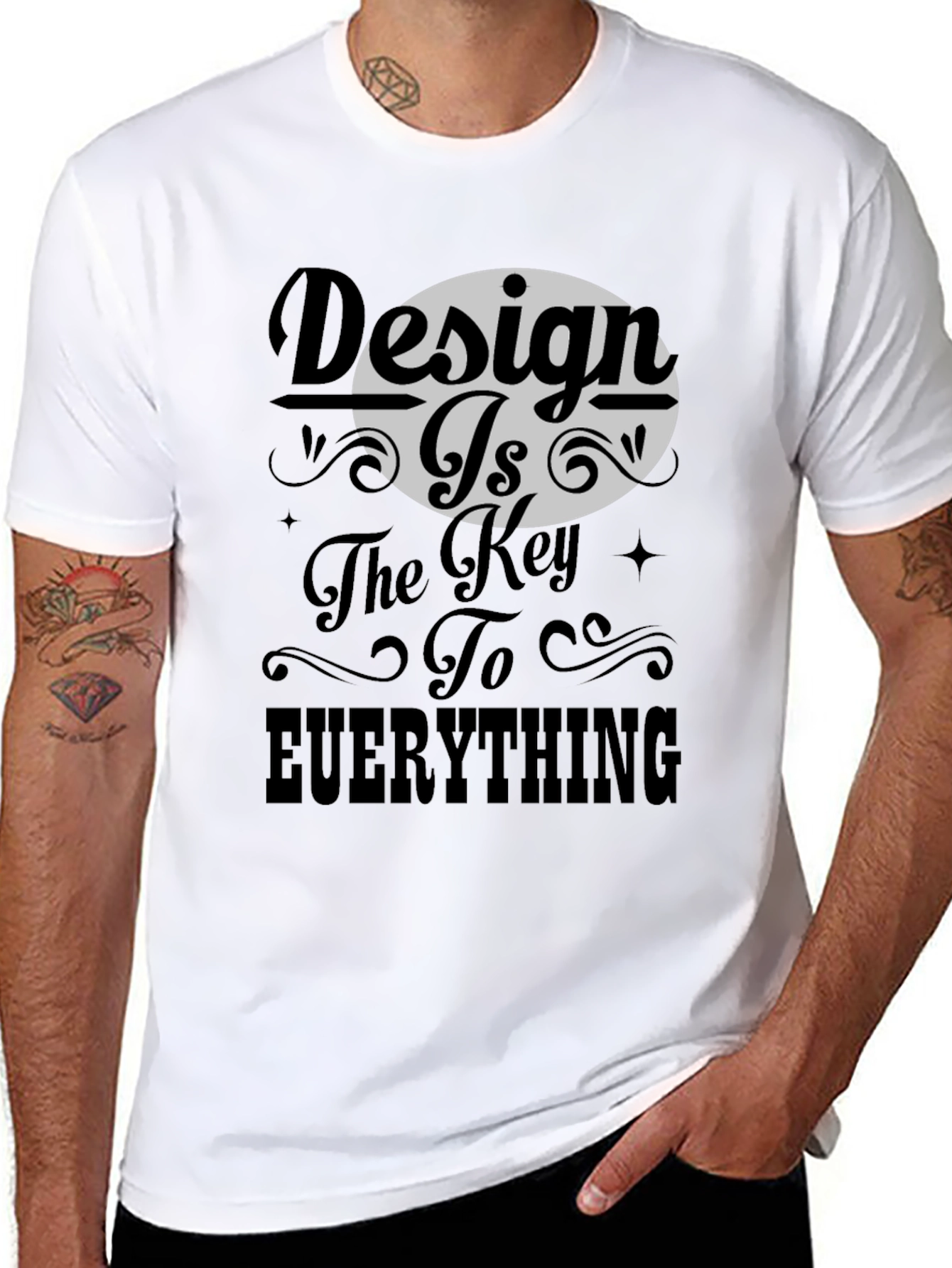 Design Is Key - Black Graphic Tee