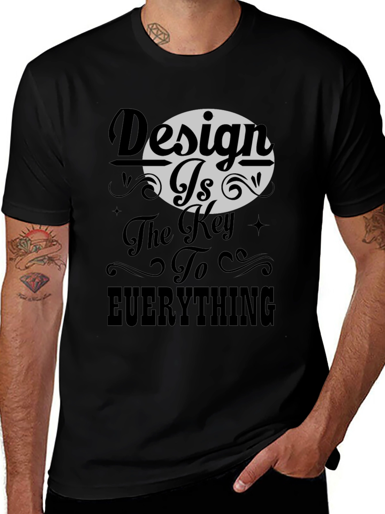 Design Is Key - Black Graphic Tee