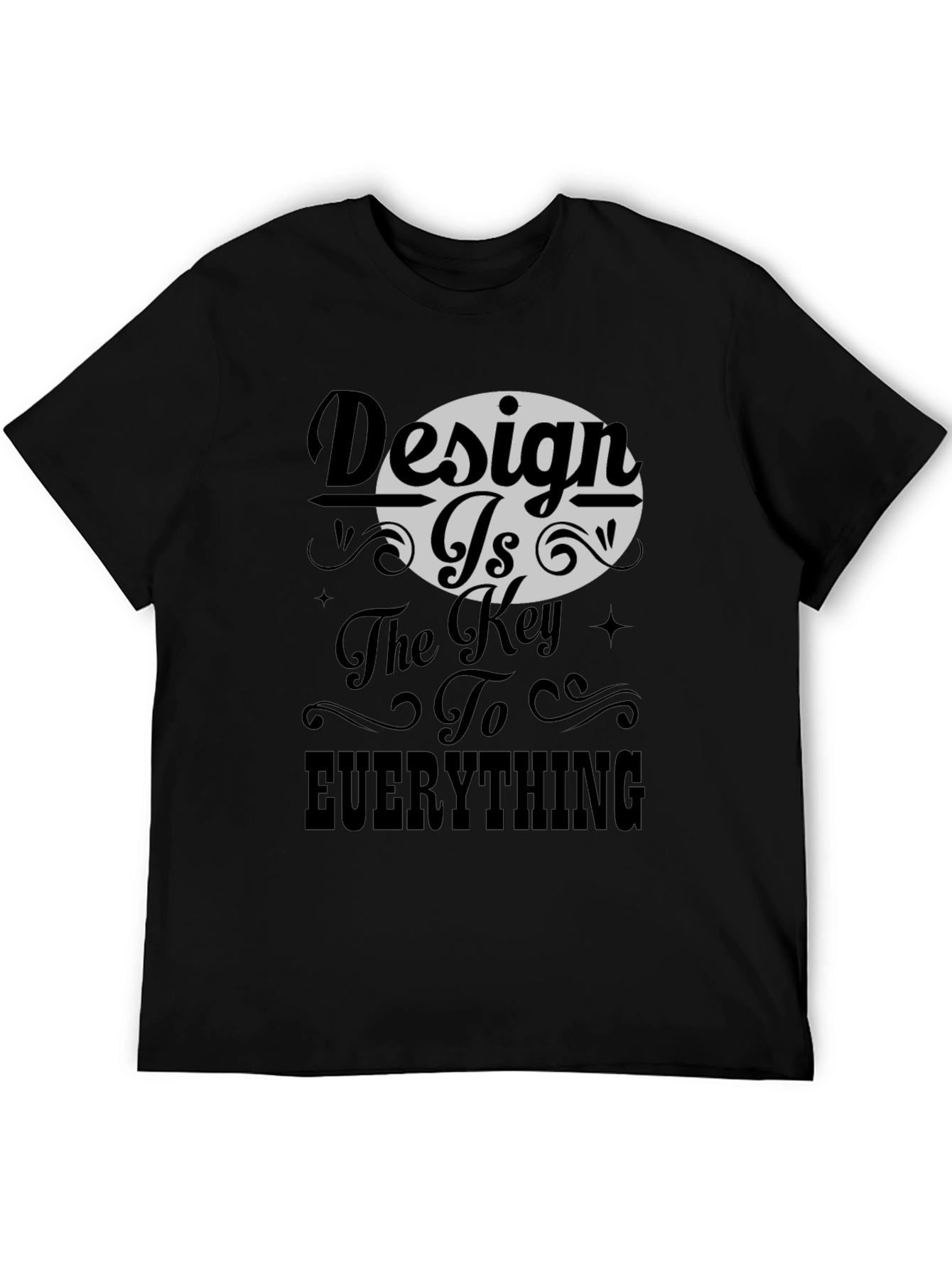 Design Is Key - Black Graphic Tee