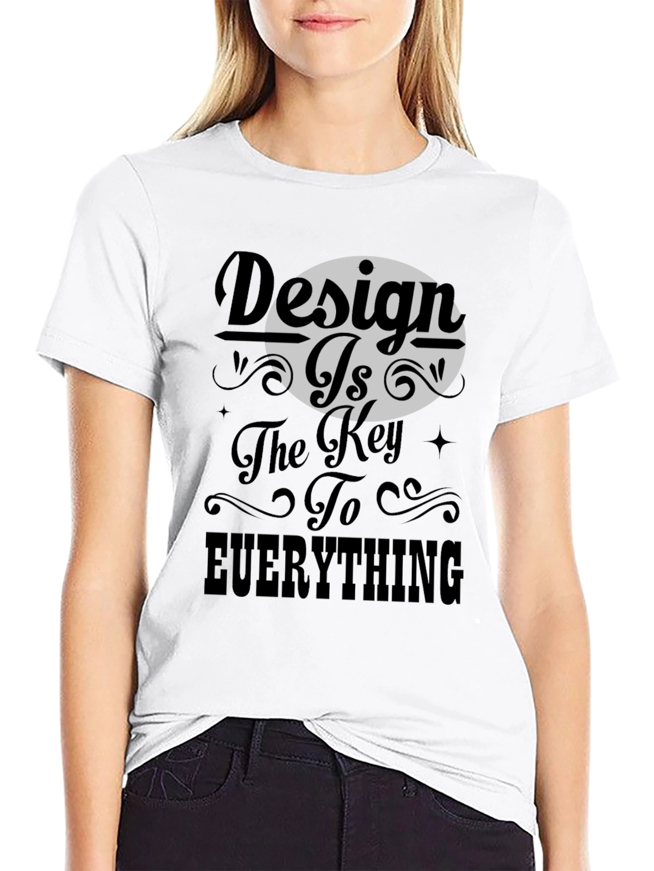 Design Is Key - Black Graphic Tee