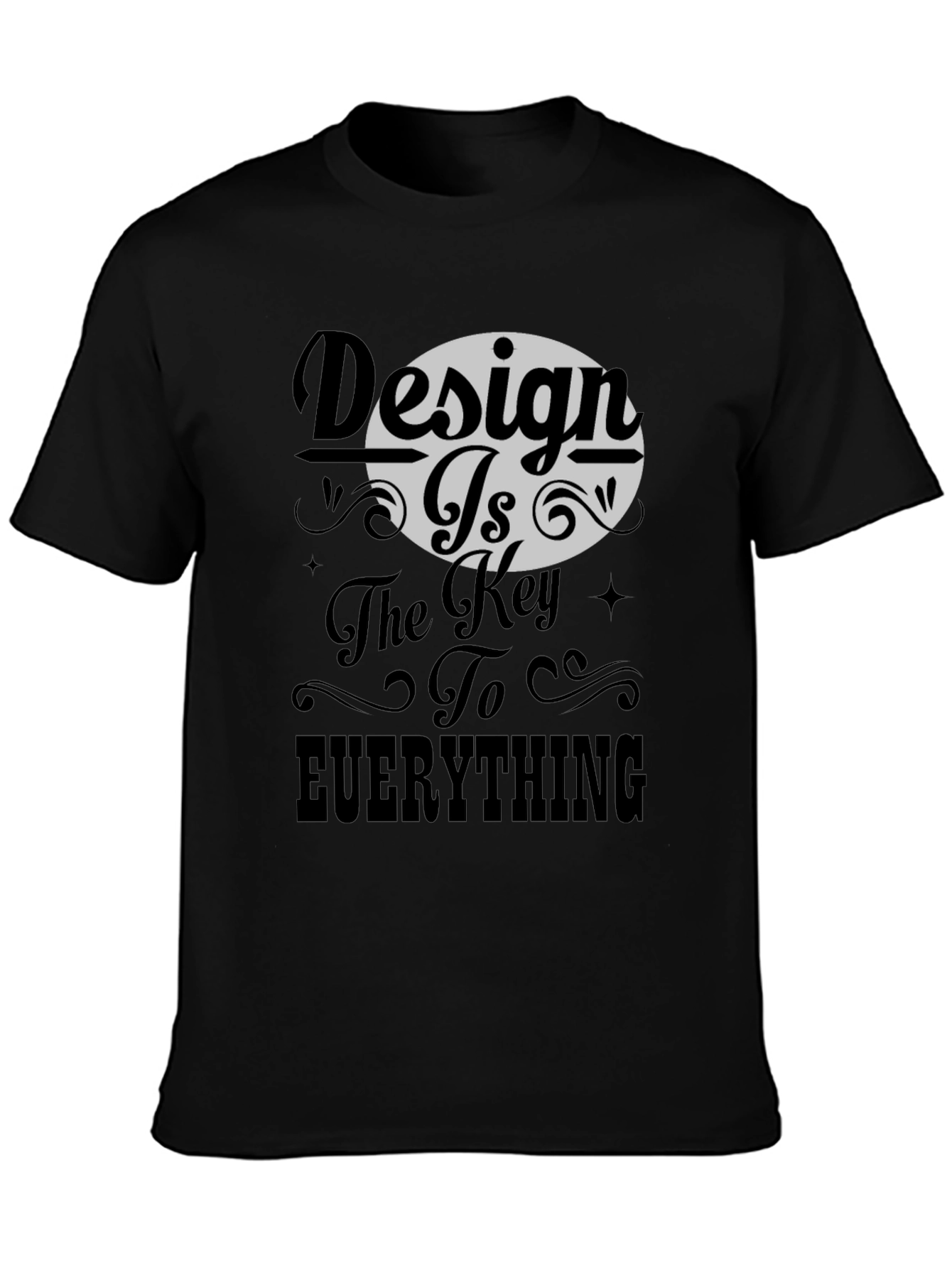 Design Is Key - Black Graphic Tee