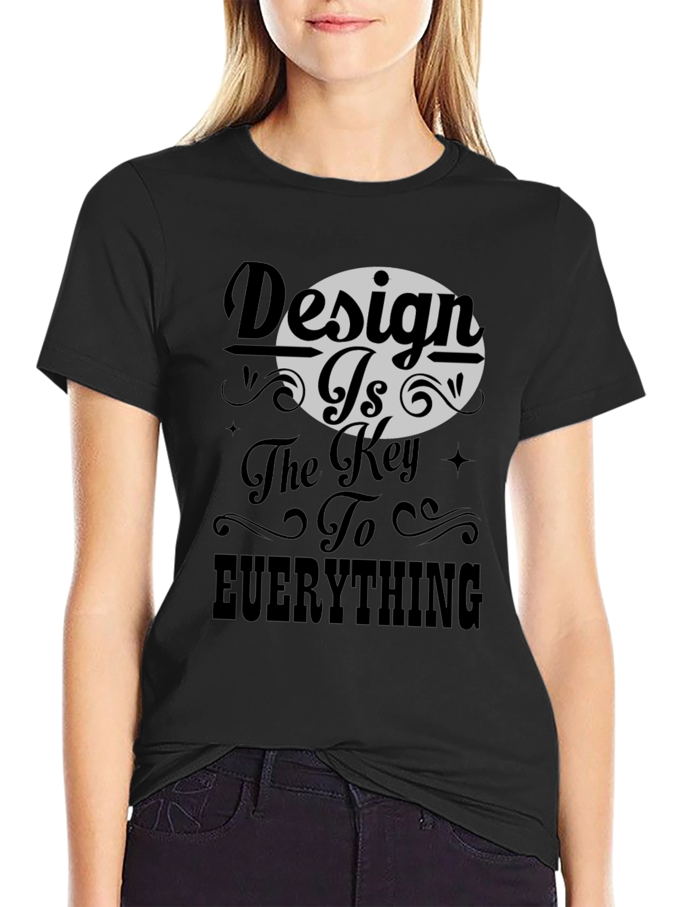 Design Is Key - Black Graphic Tee