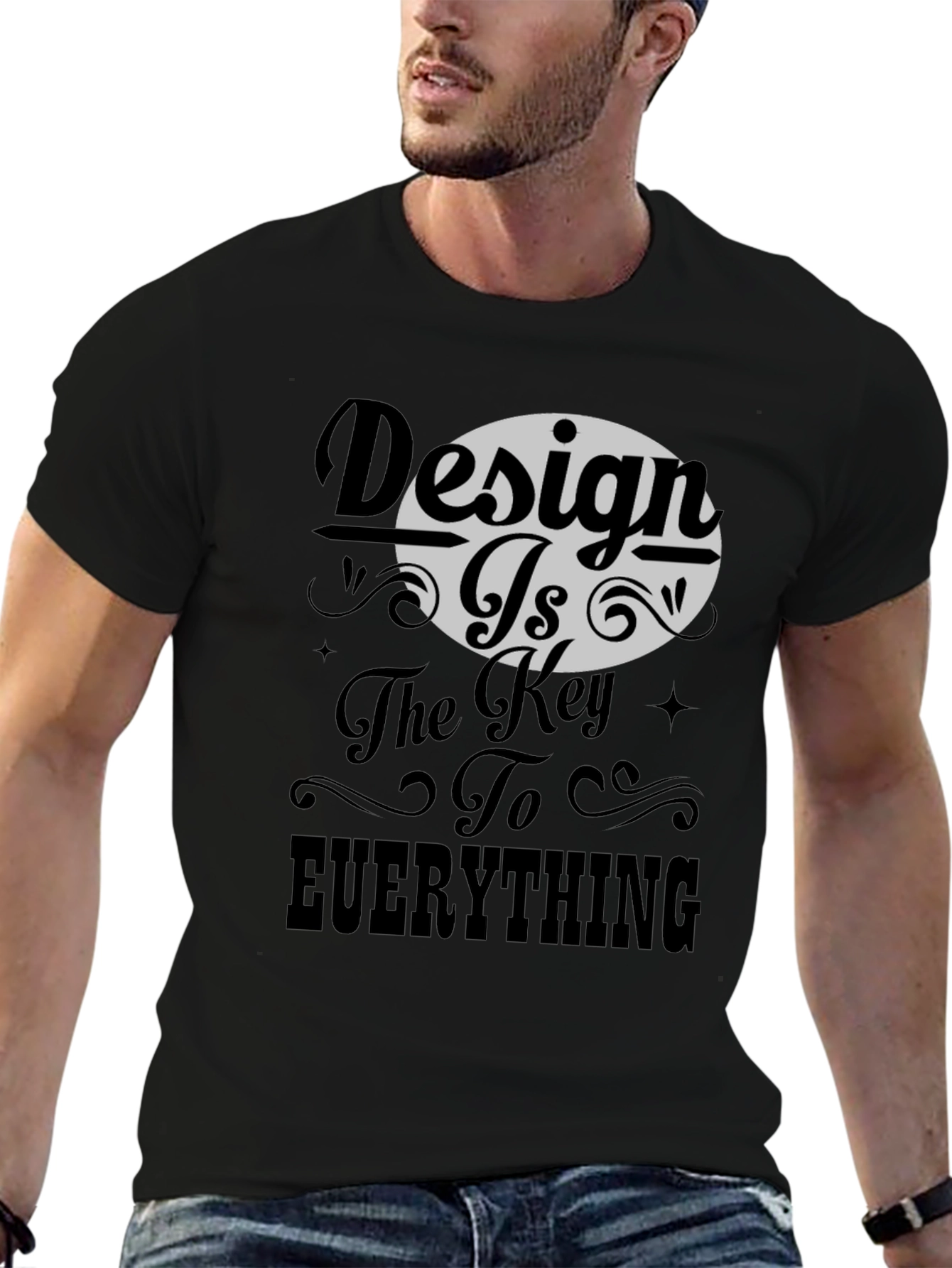 Design Is Key - Black Graphic Tee