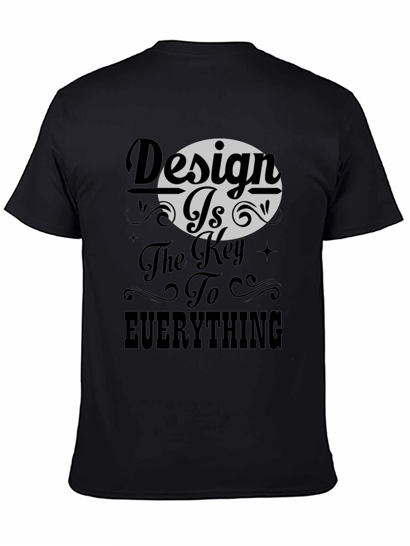 Design Is Key - Black Graphic Tee