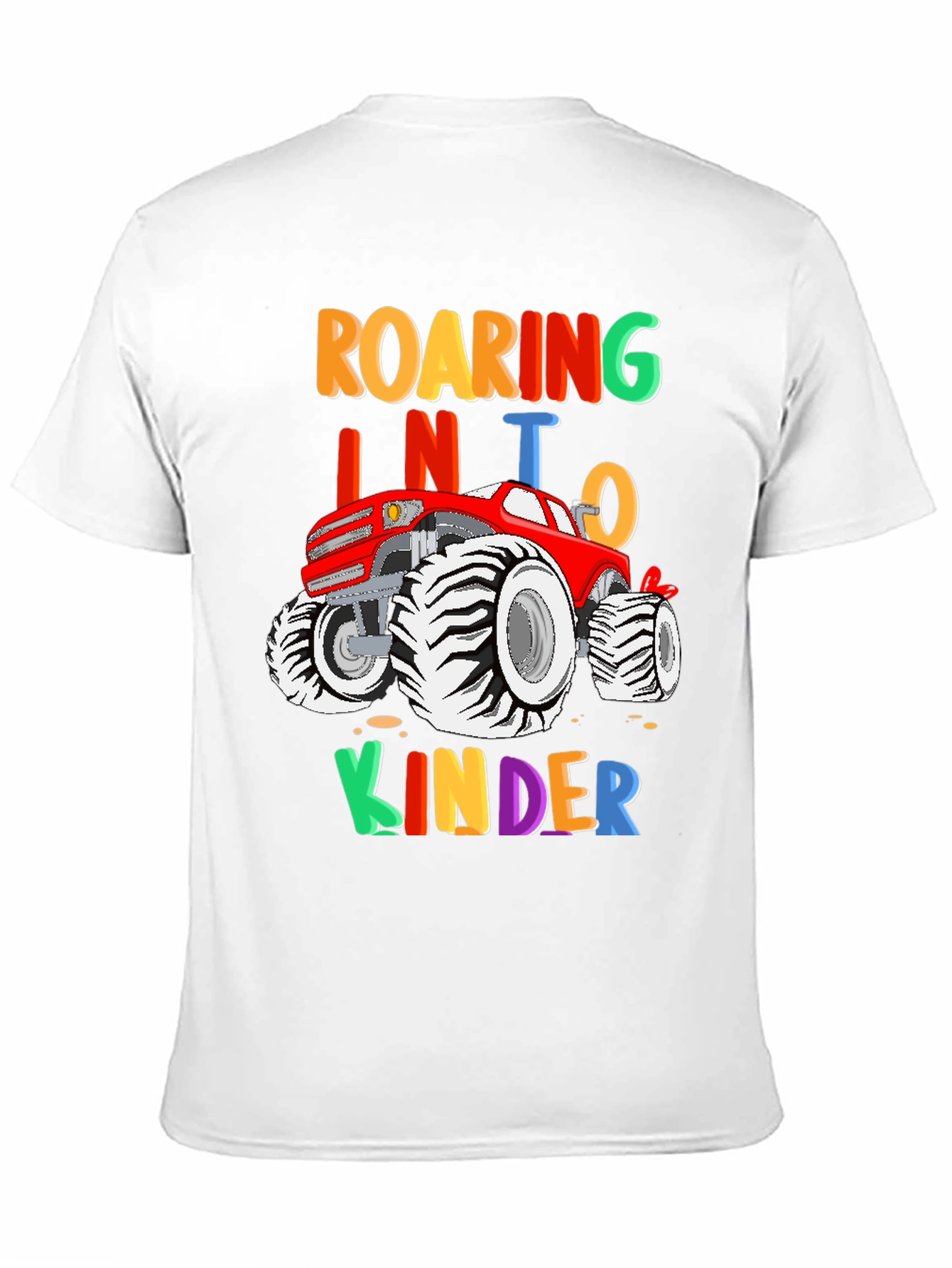 Roaring into Kinder Monster Truck Kids T-Shirt