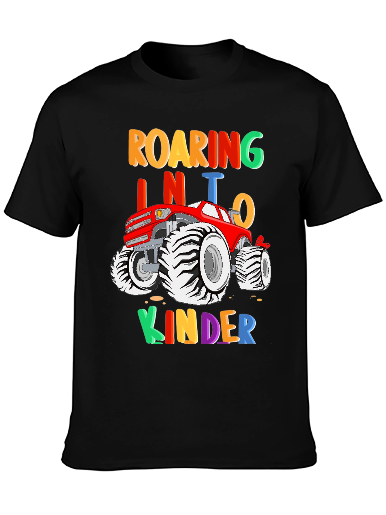 Roaring into Kinder Monster Truck Kids T-Shirt