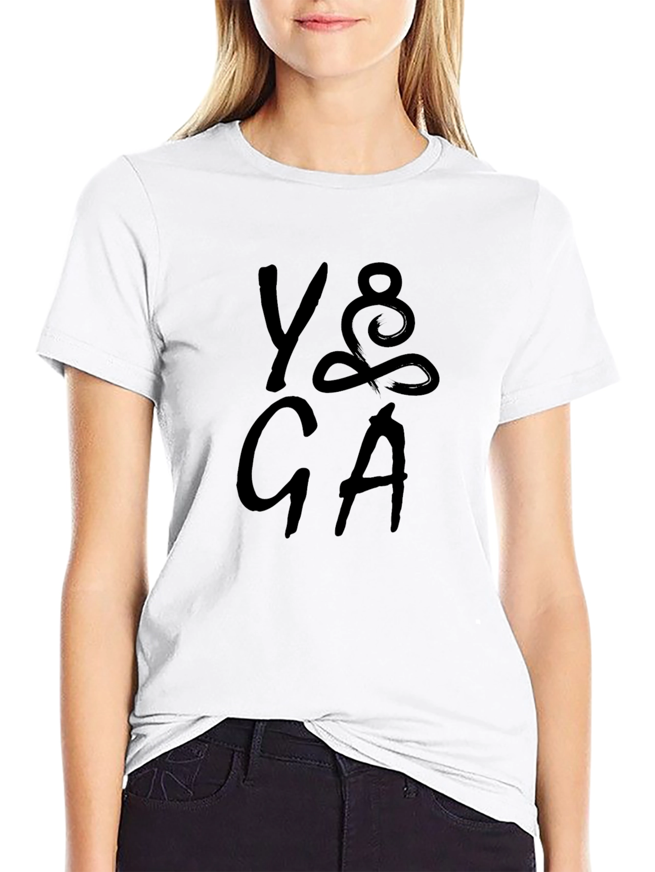 Yoga Graphic Print T-Shirt - Casual Cotton Tee