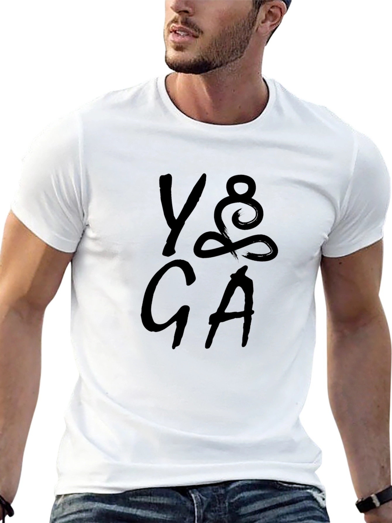 Yoga Graphic Print T-Shirt - Casual Cotton Tee