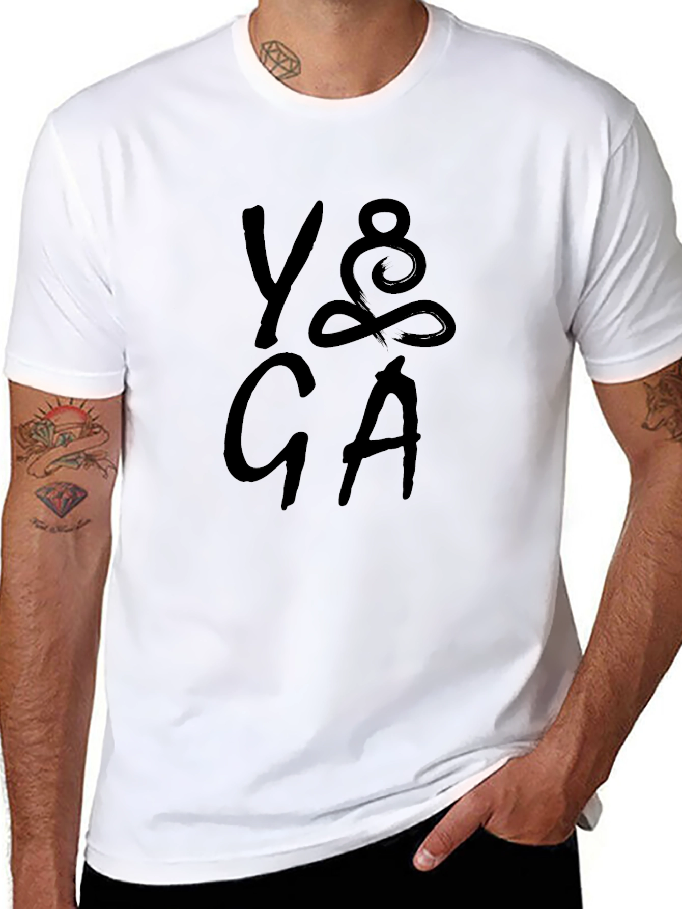 Yoga Graphic Print T-Shirt - Casual Cotton Tee