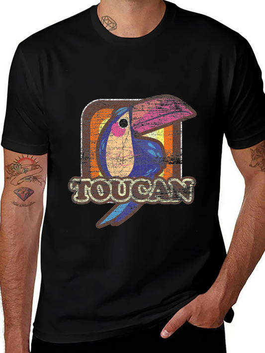 Retro Toucan Graphic T-Shirt - Vintage Inspired Design