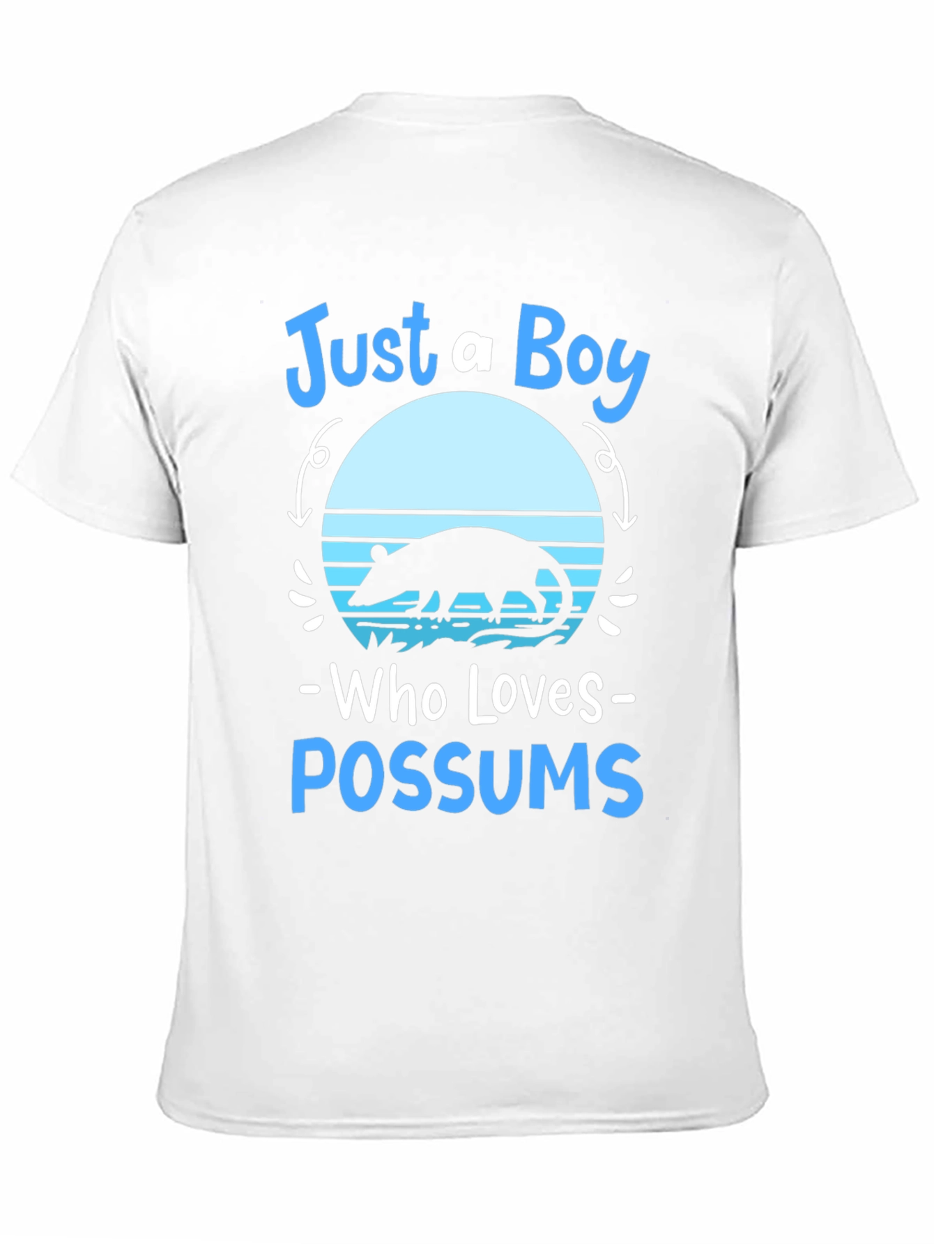Just A Boy Who Loves Possums Black Graphic Tee
