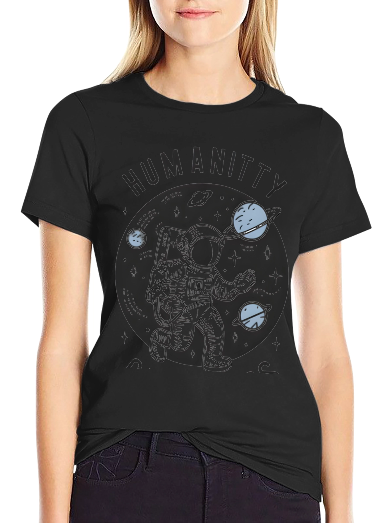 Astronaut in Space Graphic Tee