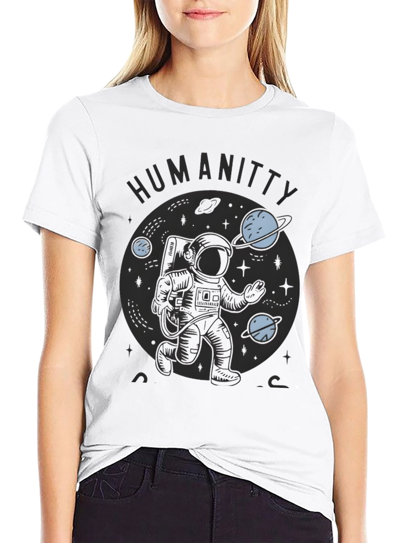 Astronaut in Space Graphic Tee