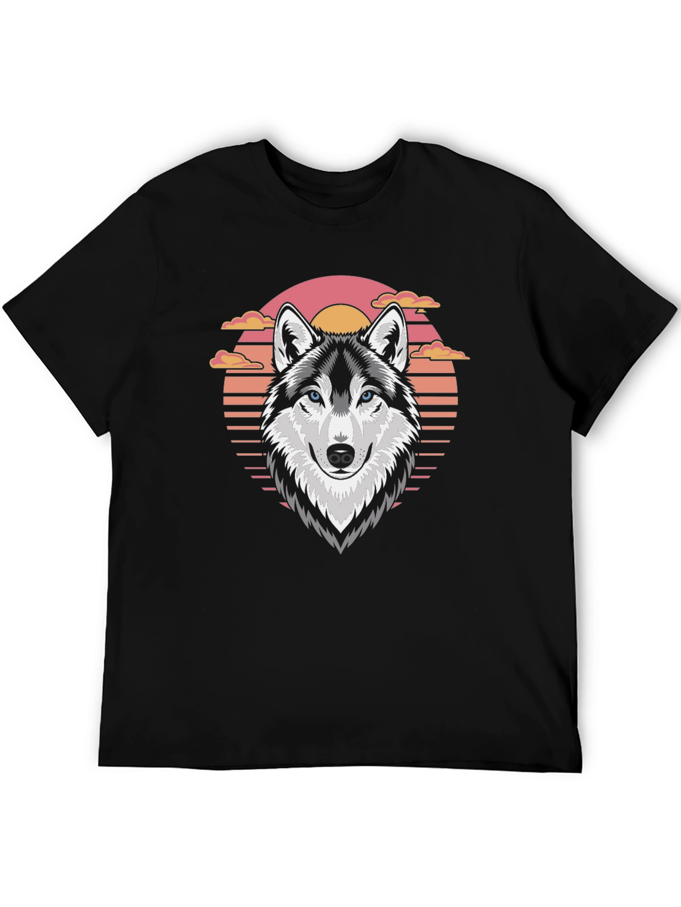 Wolf Sunset Graphic T-Shirt