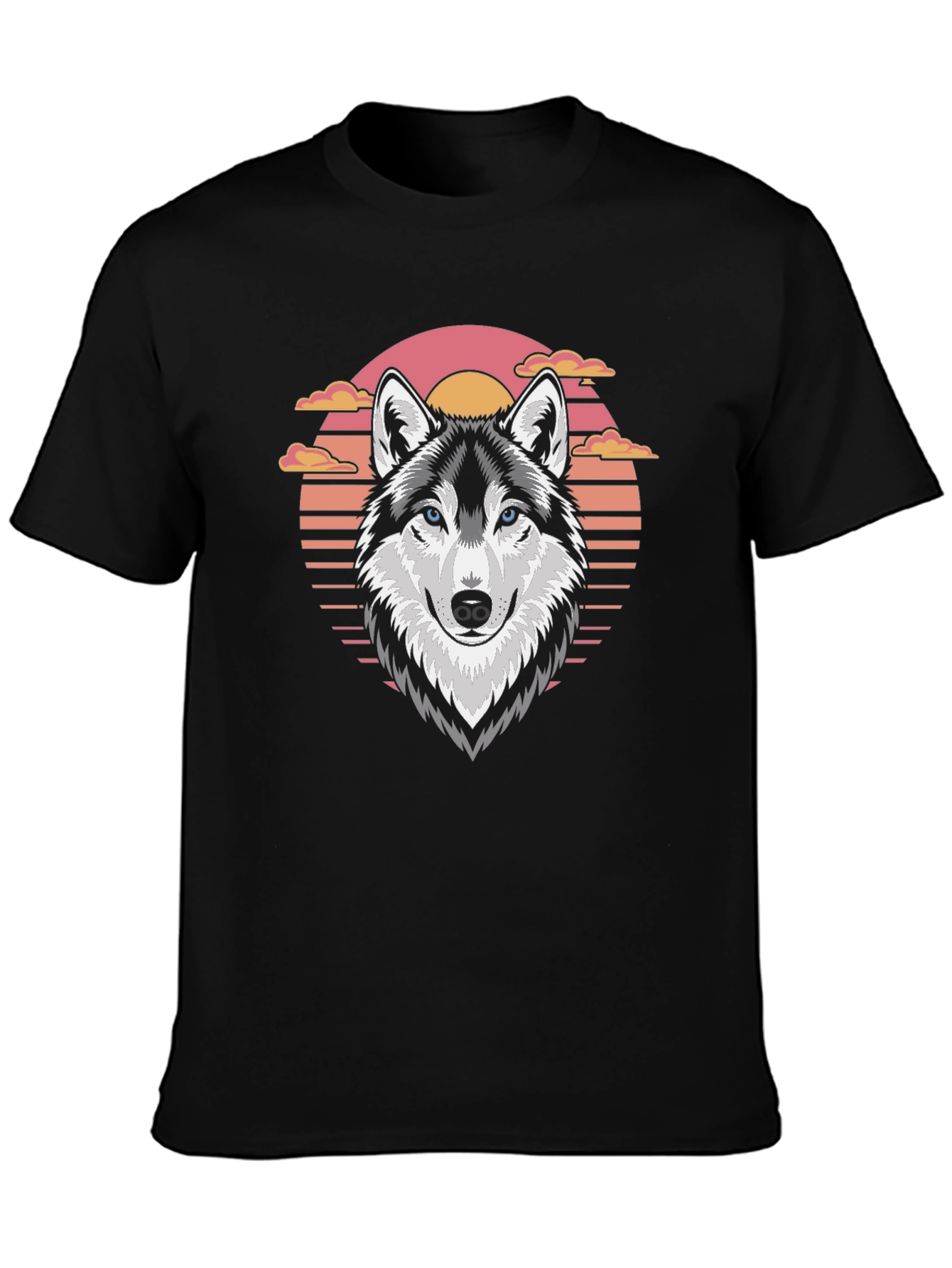 Wolf Sunset Graphic T-Shirt