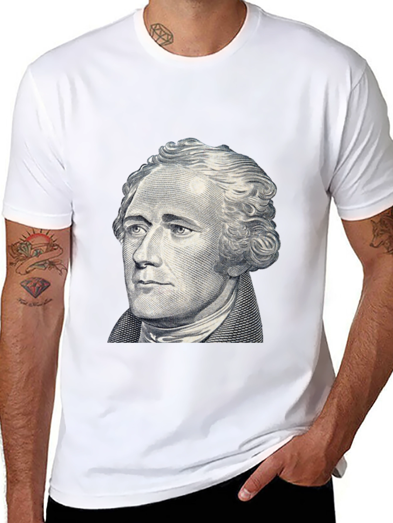 Hamilton Graphic Tee - Black Crew Neck T-Shirt