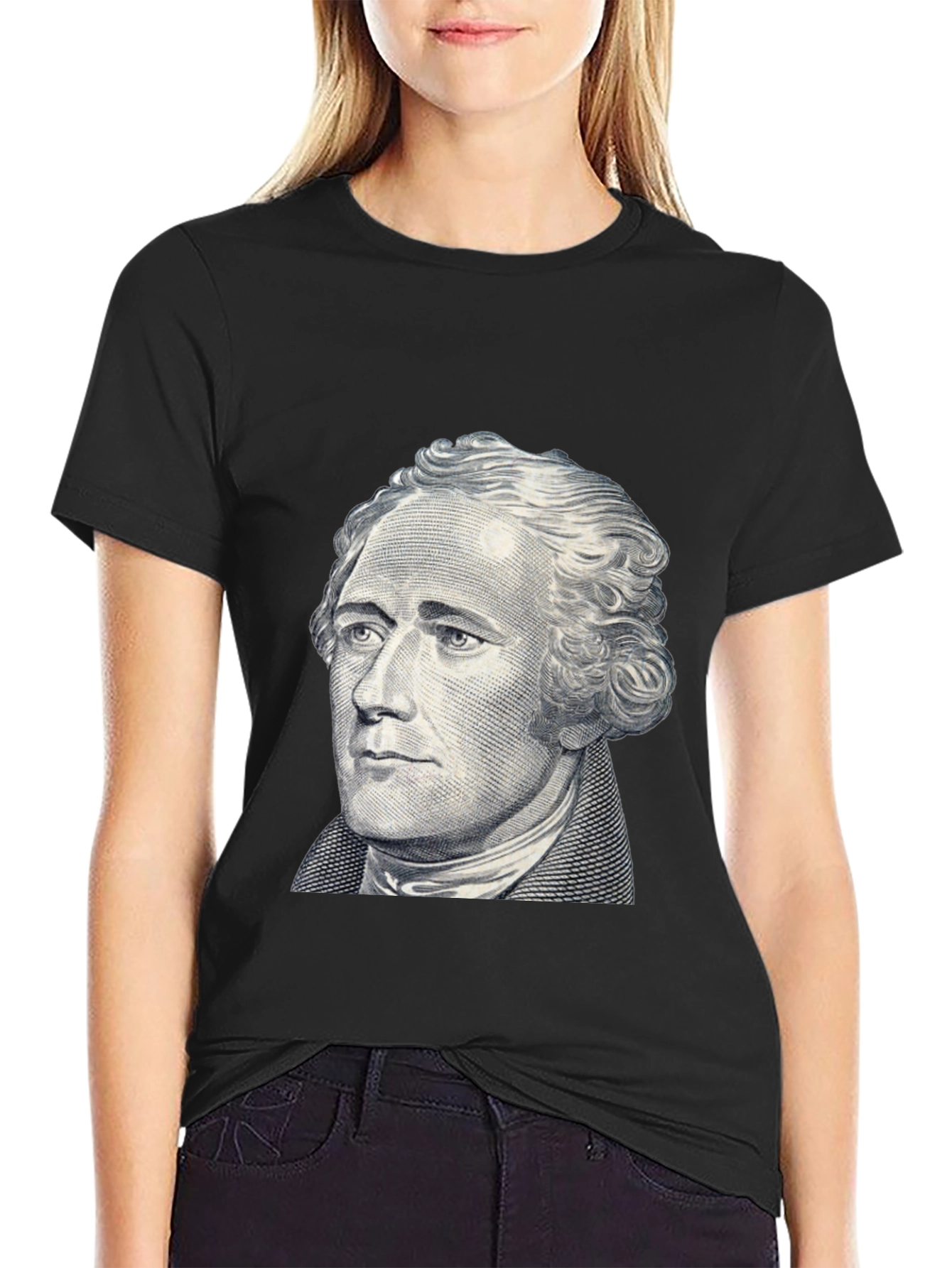 Hamilton Graphic Tee - Black Crew Neck T-Shirt