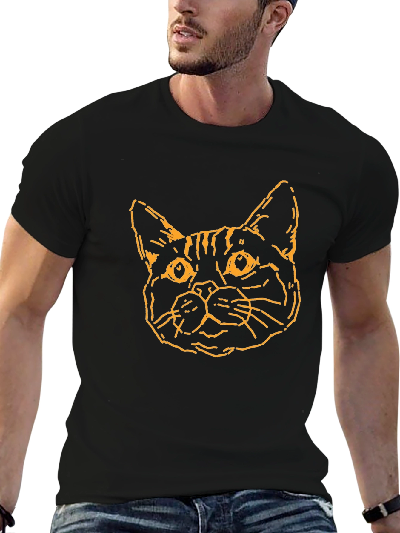 Cool Cat Tee - Black Graphic T-Shirt