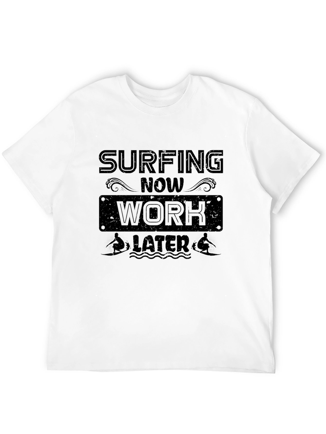 Surfing Now Work Later Graphic T-Shirt