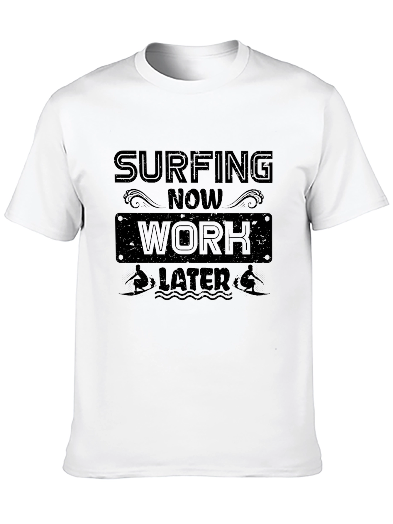 Surfing Now Work Later Graphic T-Shirt