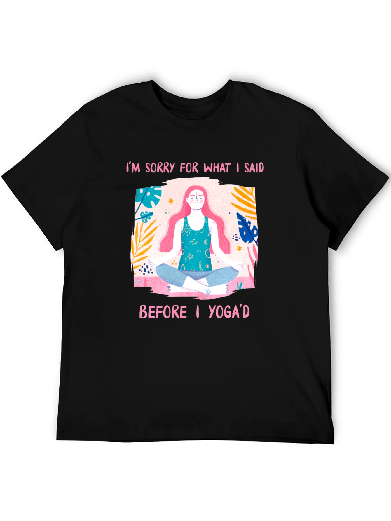 Yoga Apology Black T-Shirt