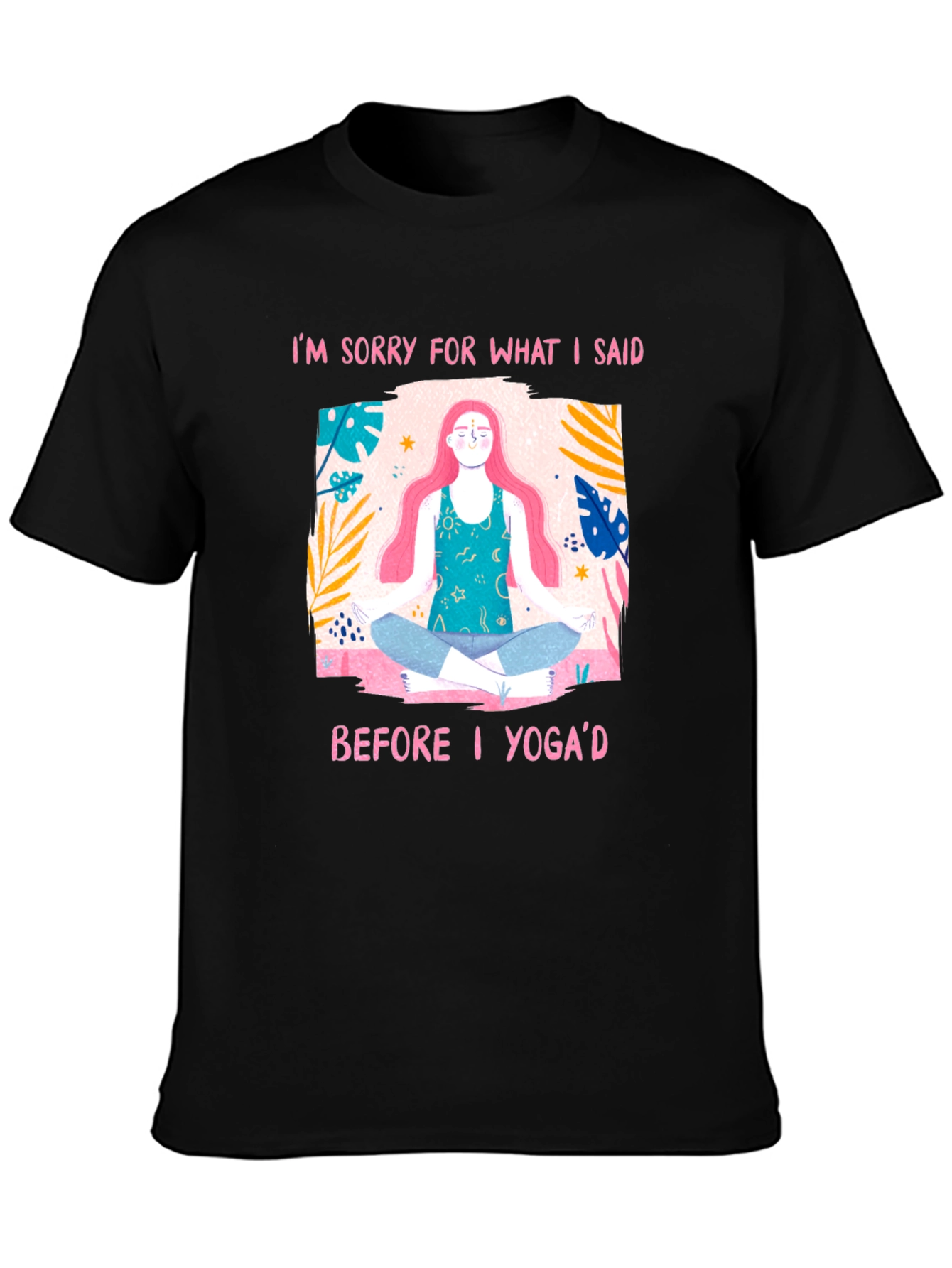 Yoga Apology Black T-Shirt