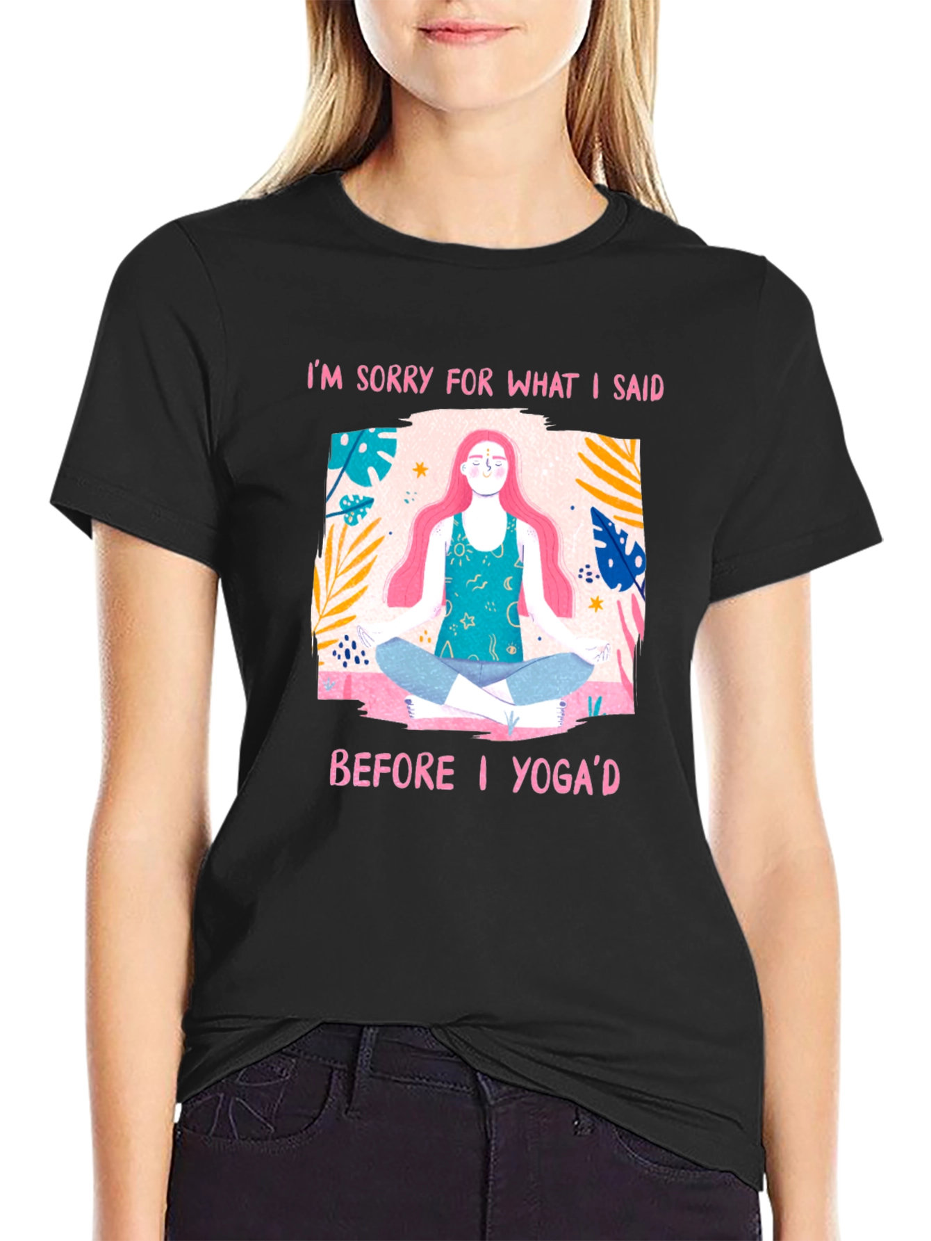 Yoga Apology Black T-Shirt