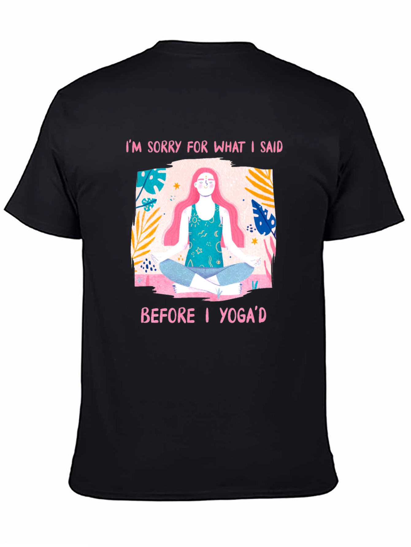 Yoga Apology Black T-Shirt