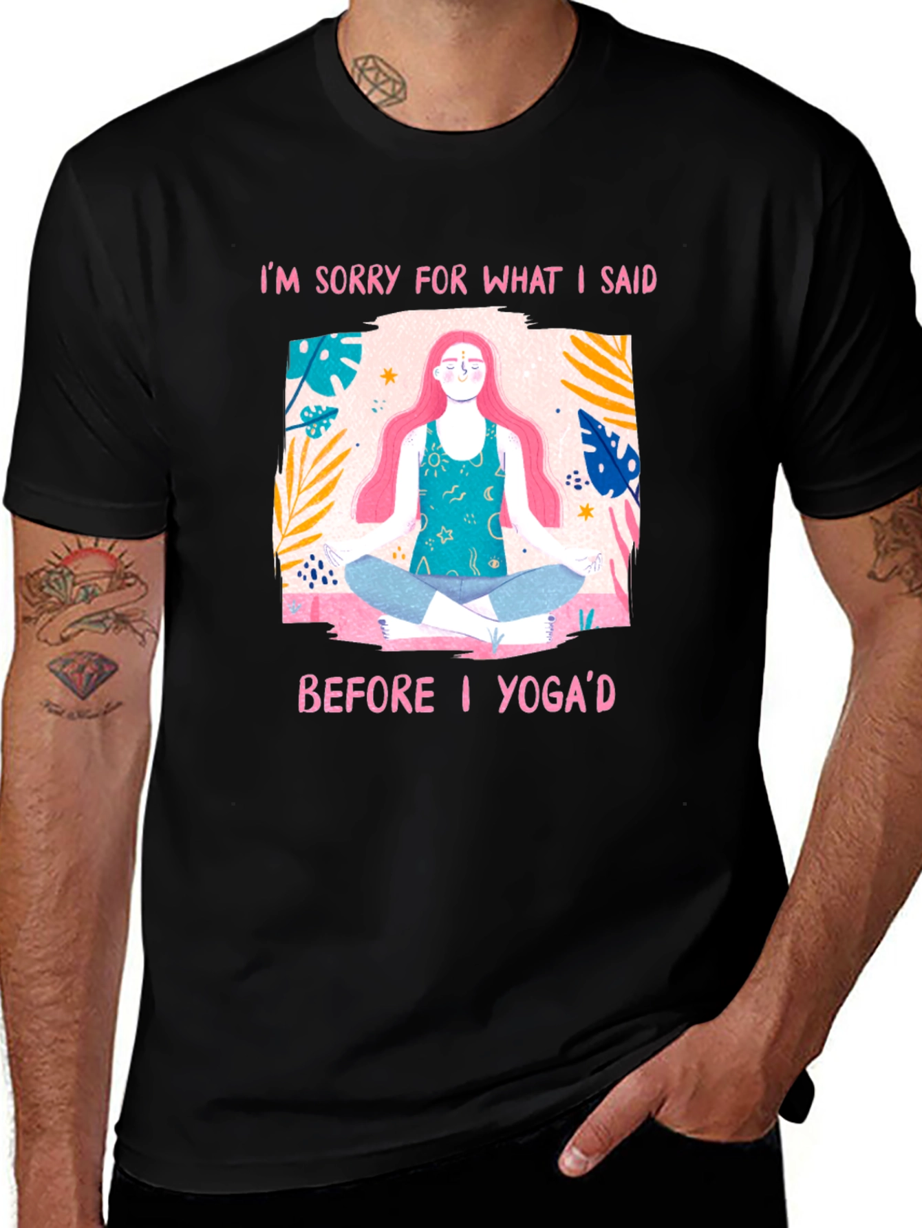 Yoga Apology Black T-Shirt