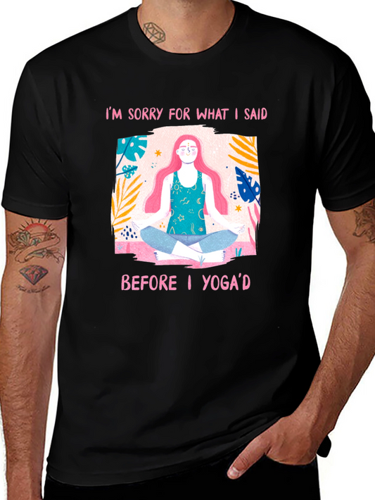 Yoga Apology Black T-Shirt