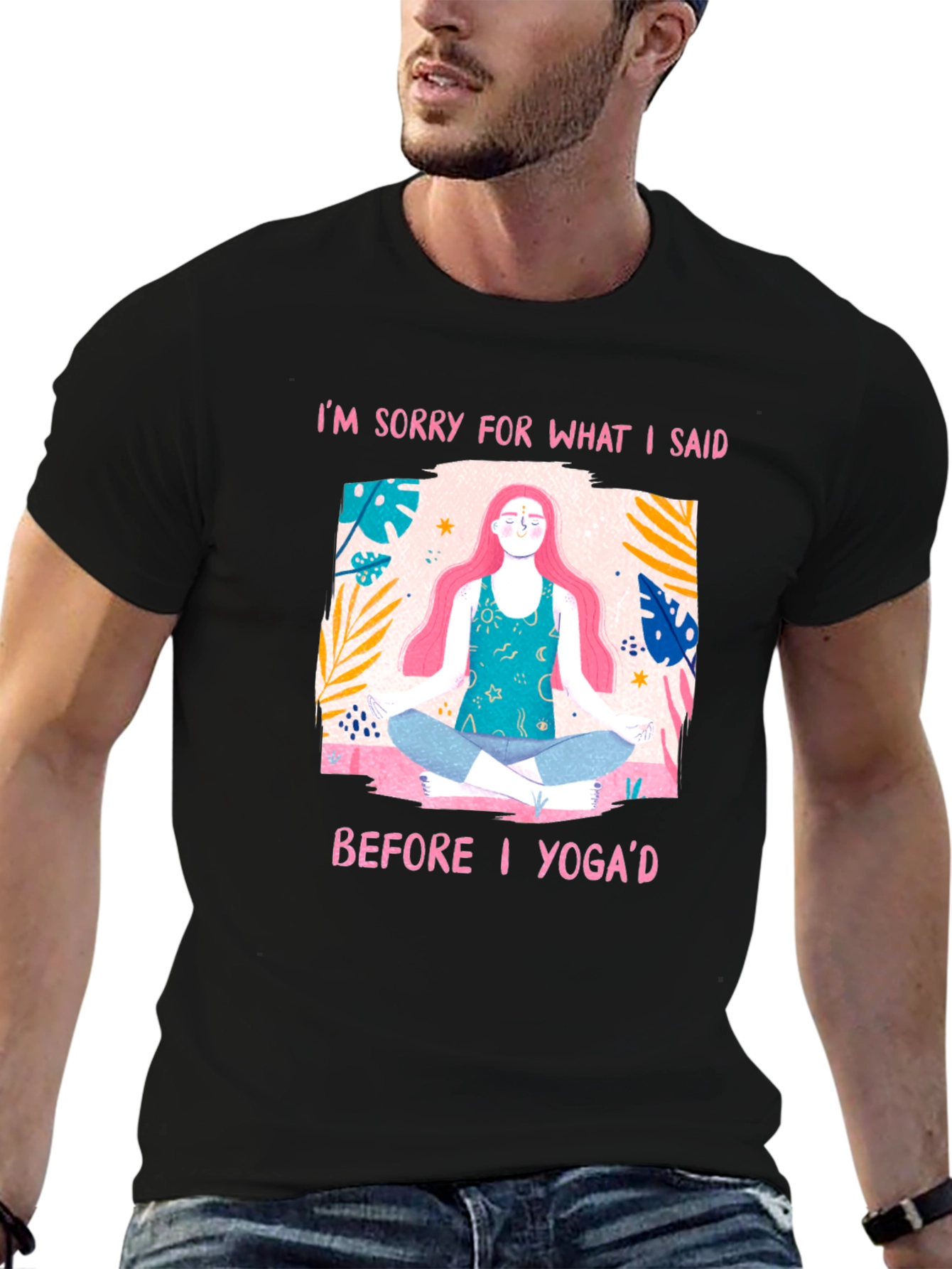 Yoga Apology Black T-Shirt