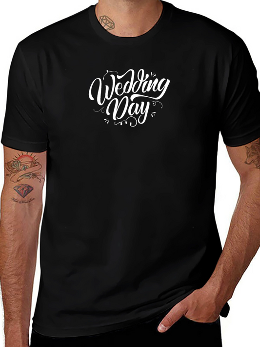 Wedding Day Graphic Tee - Black Cotton T-Shirt