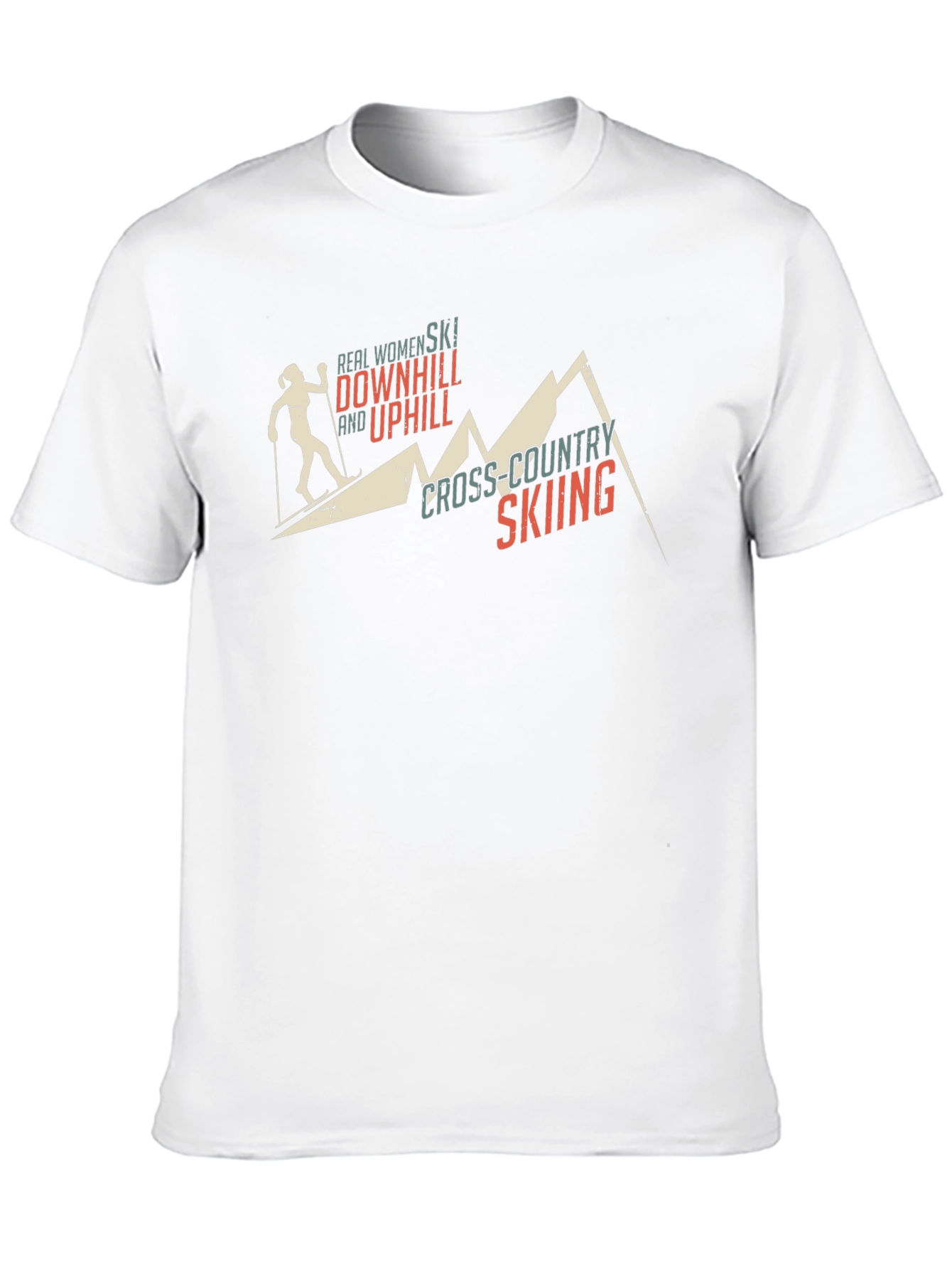 Cross-Country Skiing Womens T-Shirt