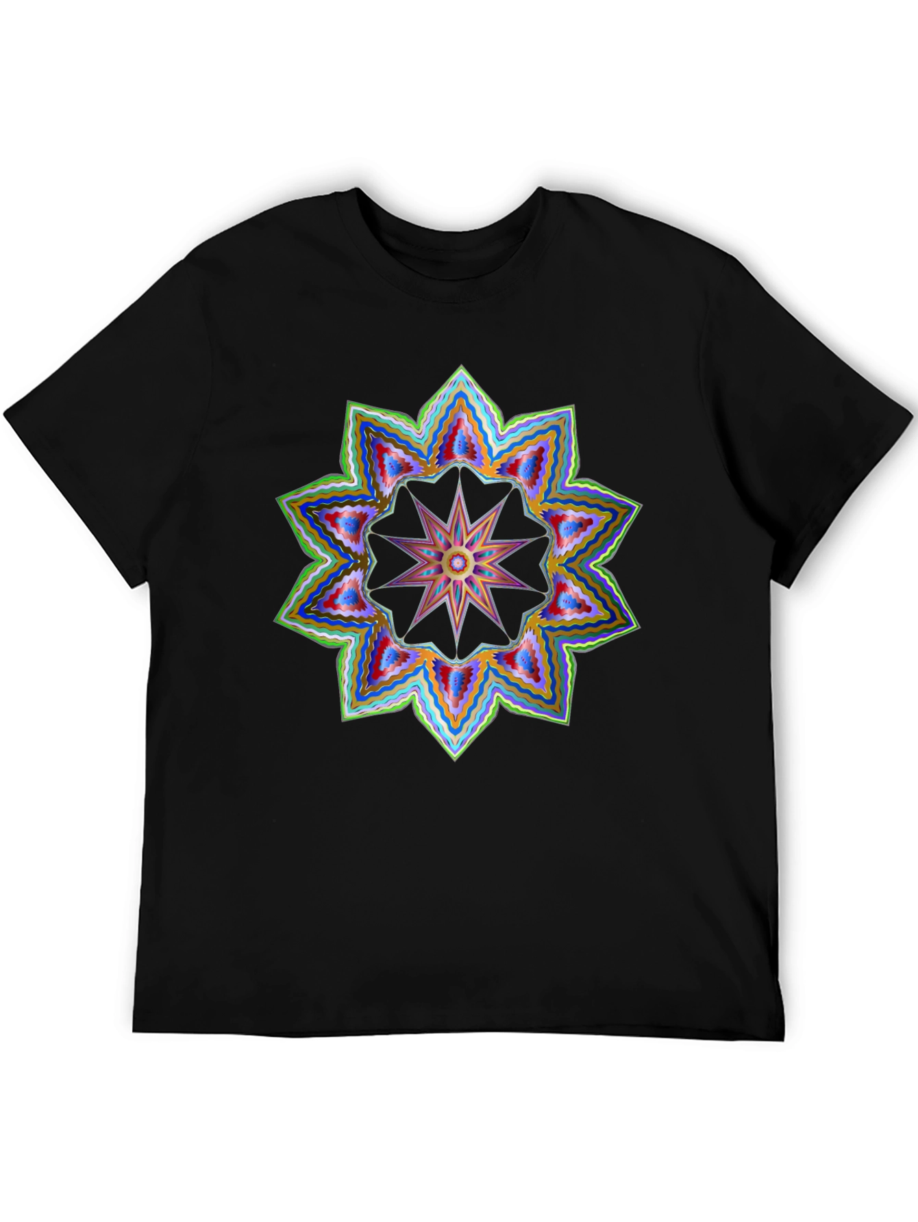 Geometric Starburst Graphic Tee