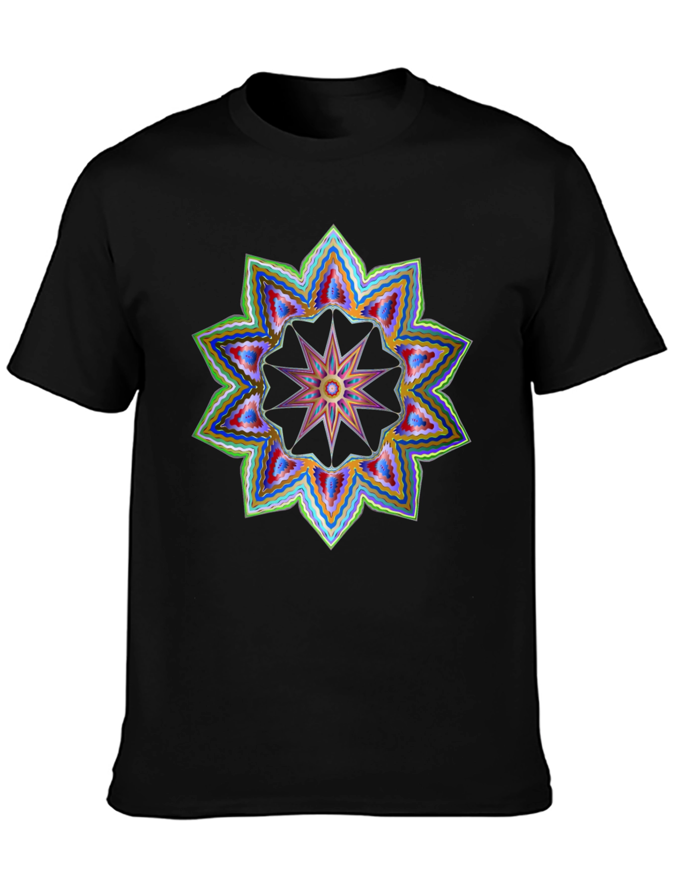 Geometric Starburst Graphic Tee