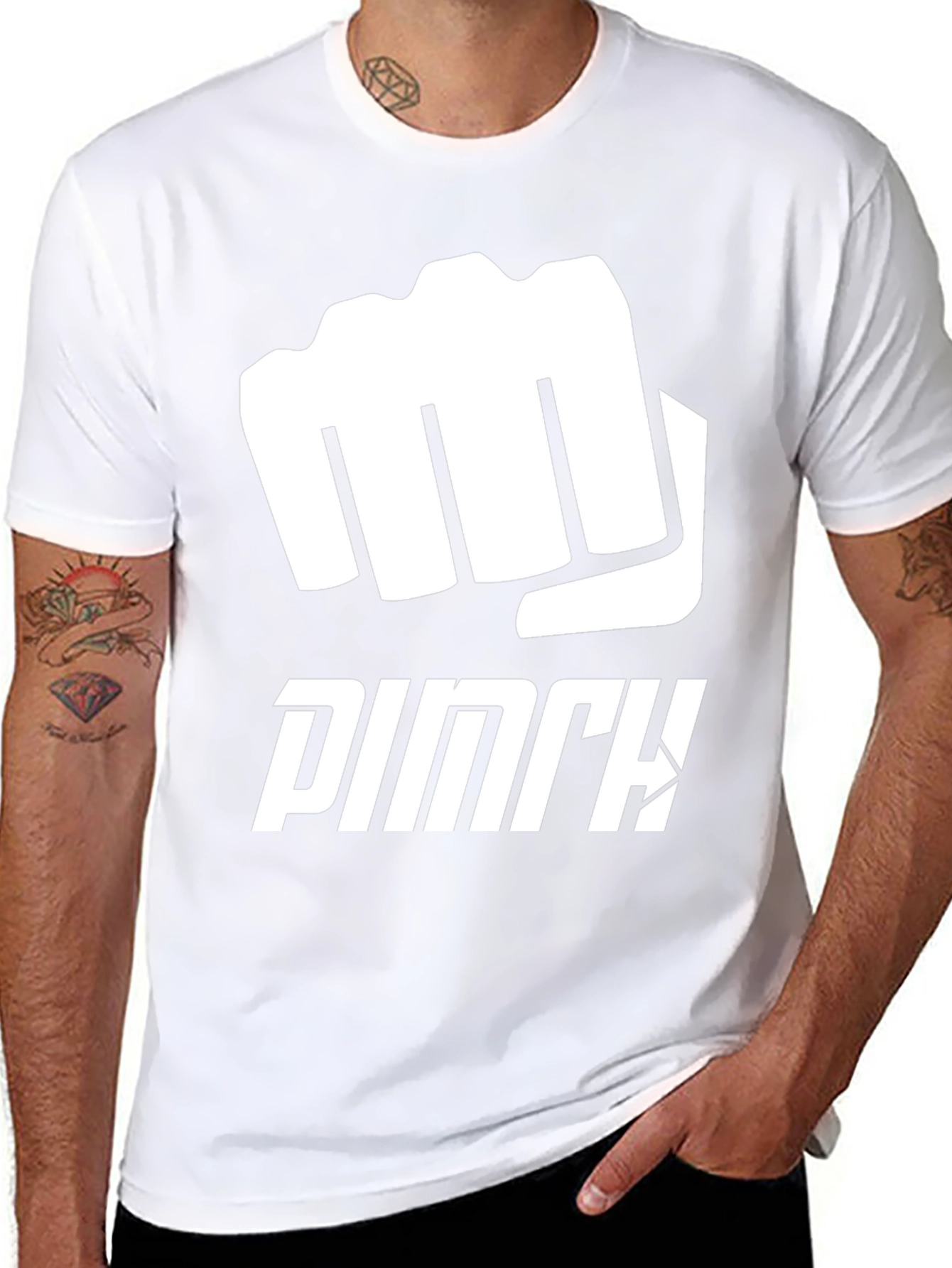 PUNCH Graphic Tee - Black Cotton Casual Shirt