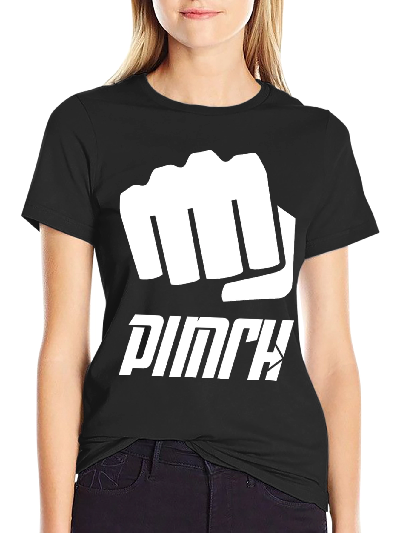 PUNCH Graphic Tee - Black Cotton Casual Shirt