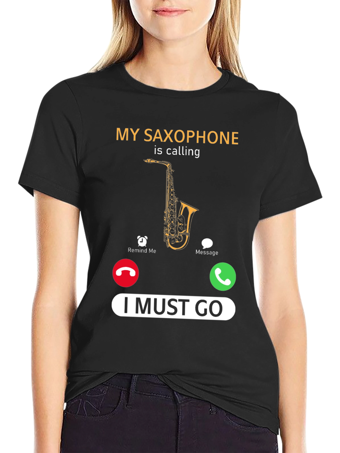 My Saxophone is Calling T-Shirt Funny Musician Tee