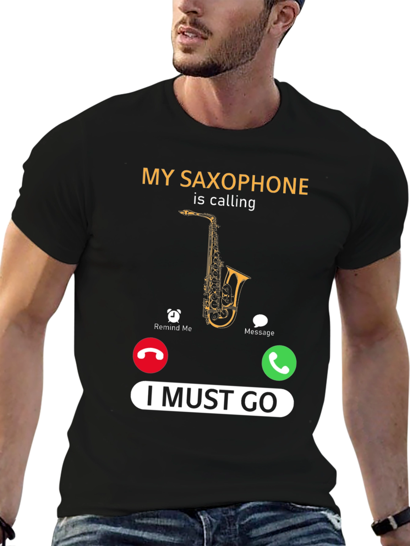 My Saxophone is Calling T-Shirt Funny Musician Tee